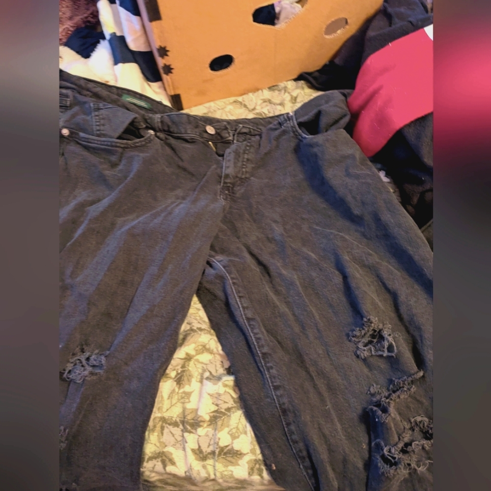 Wild fable y2k black ripped jeans